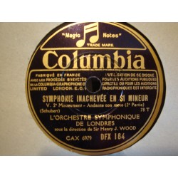 HENRY J. WOOD/LONDRES symphonie inachevée en si mineur SCHUBERT 3 X 78T EX++