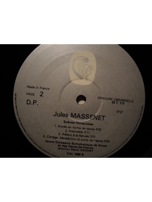 HENRY VACHEY/DOUAI scenes alsaciennes/scenes hongroises MASSENET LP EX++