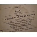 CHRYSALIDE race/la gomme et le taille crayon SP 7" 1980 Punk français VG++