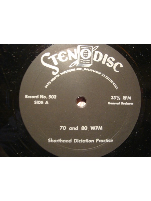 ACTUAL BUSINESS LETTERS dictated at various speed - Stenographie LP Stenodisc VG++