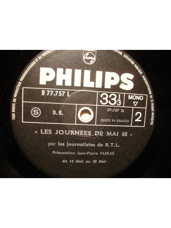JEAN-PIERRE FARKAS journées de mai 68 RTL LP Philips - Rare - EX++
