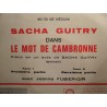 SACHA GUITRY le mot de Cambronne JEANNE FUSIER-GIR EP 7" Fontana VG++