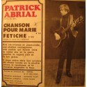 PATRICIA ABRIAL chanson pour marie/fetiche SP 7" 1969 CBS VG+