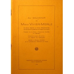 MARIUS VIVIER-MERLE au souvenir - caisse d'assurance sociale 1945 LYON rare++