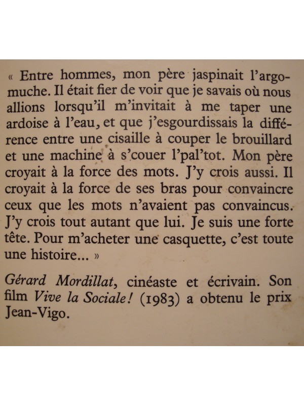 GERARD MORDILLAT vive la sociale ! 1987 POINT VIRGULE EX++