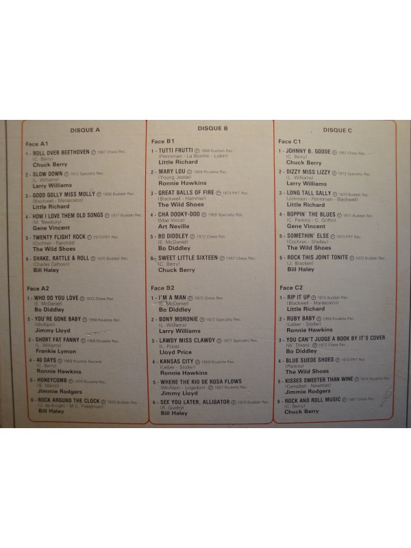 ABC of ROCK 'n' ROLL Haley/Berry/Richard/Diddley/Hawkins 3LP'S Box 1982 VG++