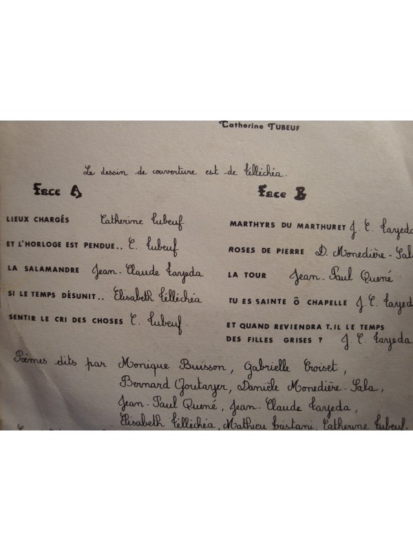 CLUB DE POESIE RIOMOIS Riom poesie SP 7" Magic - la salamandre DICTION VG++