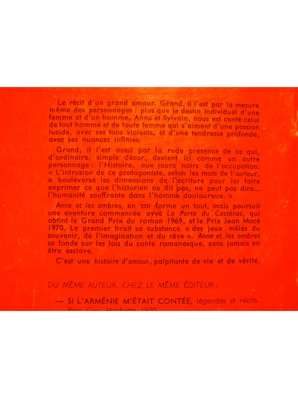 JEAN CAZALBOU anne et les ombres 1972 ED. FRANÇAIS RÉUNIS roman RARE++