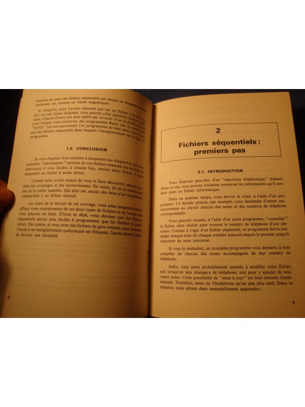 C. DELANNOY les fichiers en basic sur micro-ordinateur 1984 Eyrolles EX++