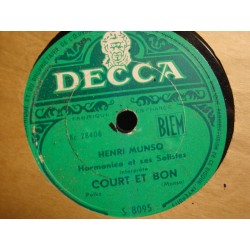 HENRI MUNSO court et bon/snick-snack 78T Decca - Polka VG++