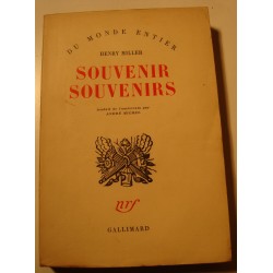 HENRI MILLER souvenir souvenirs 1953 Gallimard RARE++