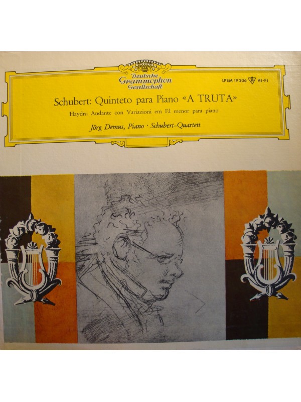 JORG DEMUS quintet para piano - a truita SCHUBERT LP DG Mono VG++
