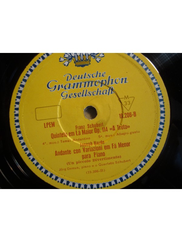 JORG DEMUS quintet para piano - a truita SCHUBERT LP DG Mono VG++