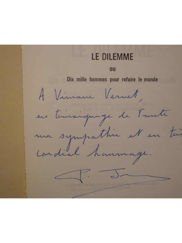 PIERRE JOUVET le dilemme ou 10000 hommes pr refaire le monde SIGNÉ 1979 RARE++