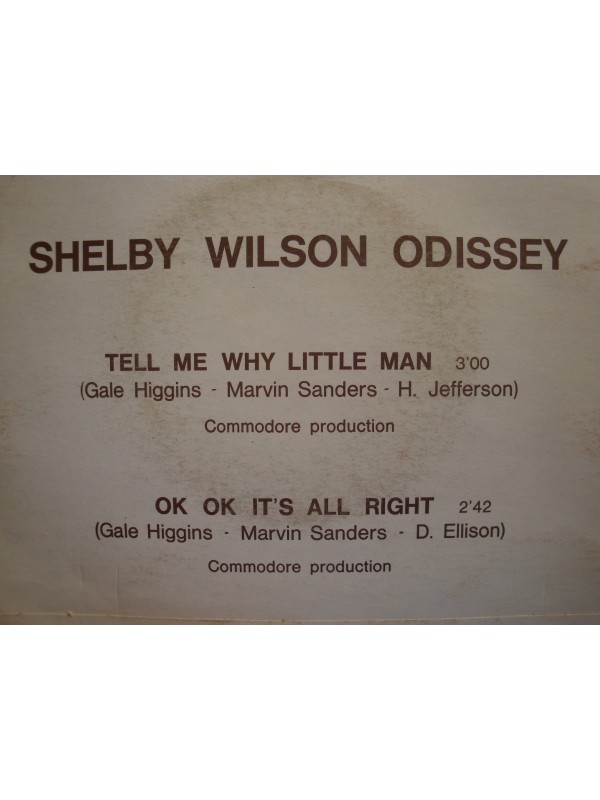 SHELBY WILSON ODISSEY tell me why little man/ok, ok it's all right SP 1971 RCA VG++