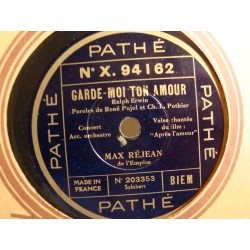 JEAN PLANEL la chanson de mon coeur MAX RÉJEAN garde-moi ton amour 78T VG++