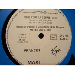 FRANCES piège pour la souris/frances en prison MAXI 12" PROMO 1987 VIRGIN EX++