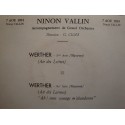 NINON VALLIN werther - air de lettres/air des larmes MASSENET EP 7" Odeon VG++