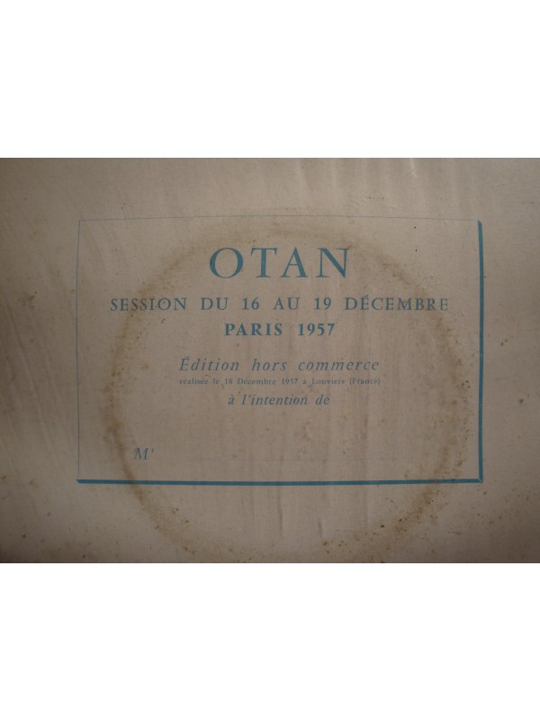 OTAN séance publique inaugurale - 16 décembre 1957 BECH/GAILLARD/EISENHOWER LP25cm EX++