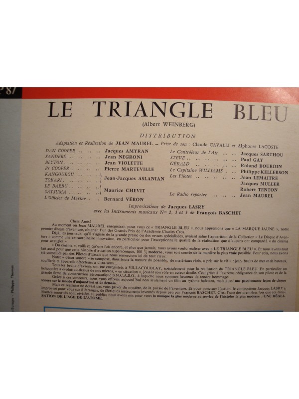 LE TRIANGLE BLEU journal de Tintin MAUREL/AMYRAN/NEGRONI LP Petit poucet VG++