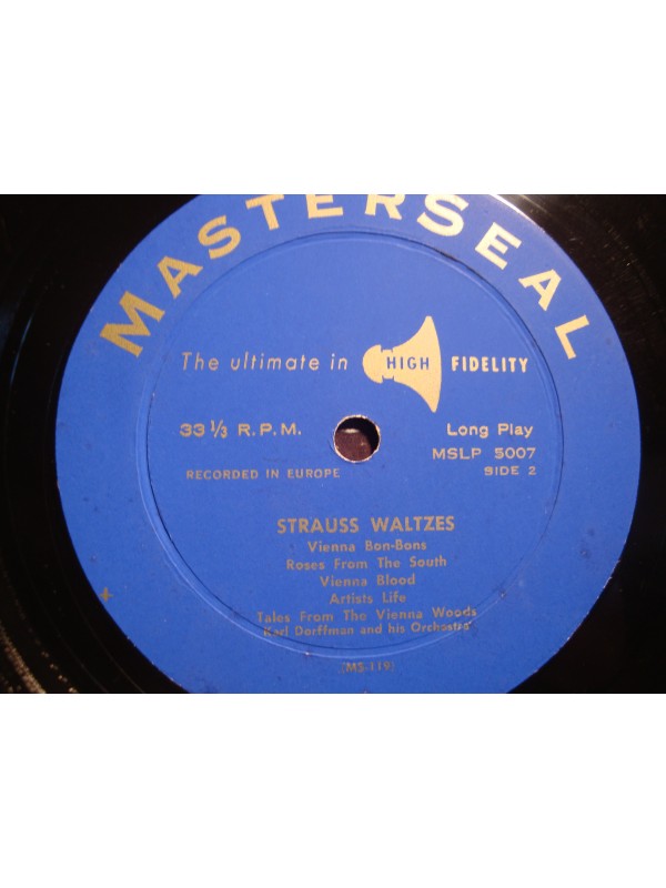 KARL DORFMANN Strauss waltzes LP Masterseal VG++