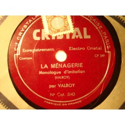VALROY ça c'est marseillais/la ménagerie - monologue 78T Cristal VG++
