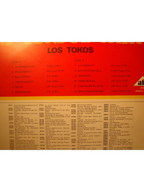 LOS TOKOS el condor pasa LP AFA copacabana/la cuequita RARE VG++