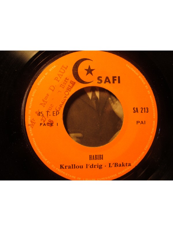 HABIBI krallou l'drig/l'bakta/zine lel mabar EP 7" Safi - chants algériens RARE VG++