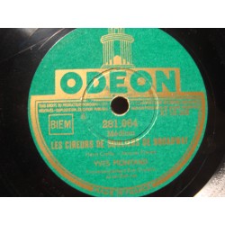 YVES MONTAND cireurs de souliers/enfants qui s'aiment - PRÉVERT 78T Odeon VG++