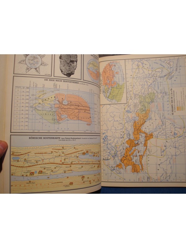 ATLAS HISTORIQUE WELTATLAS 1 herausgegeben vom bayerischen 1954 atlas RARE++