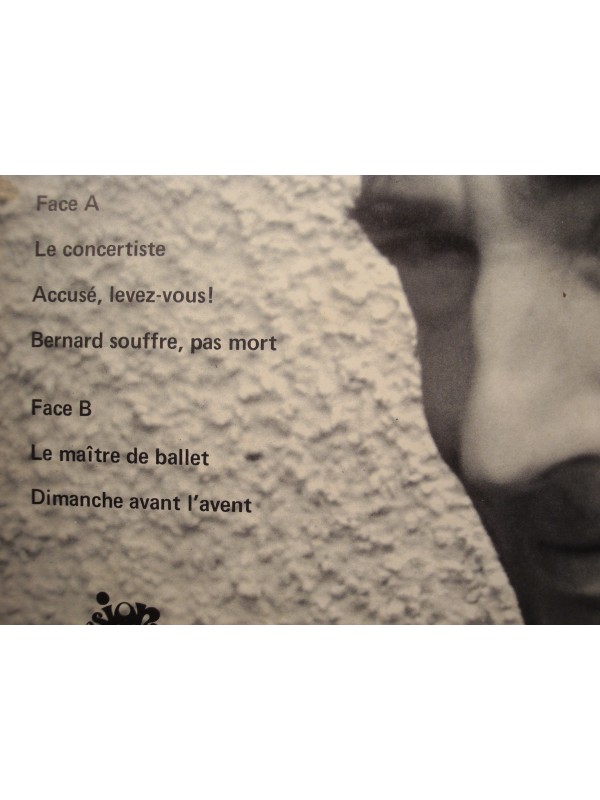 BERNARD HALLER enregistrement public LP Evasions - le concertiste VG++