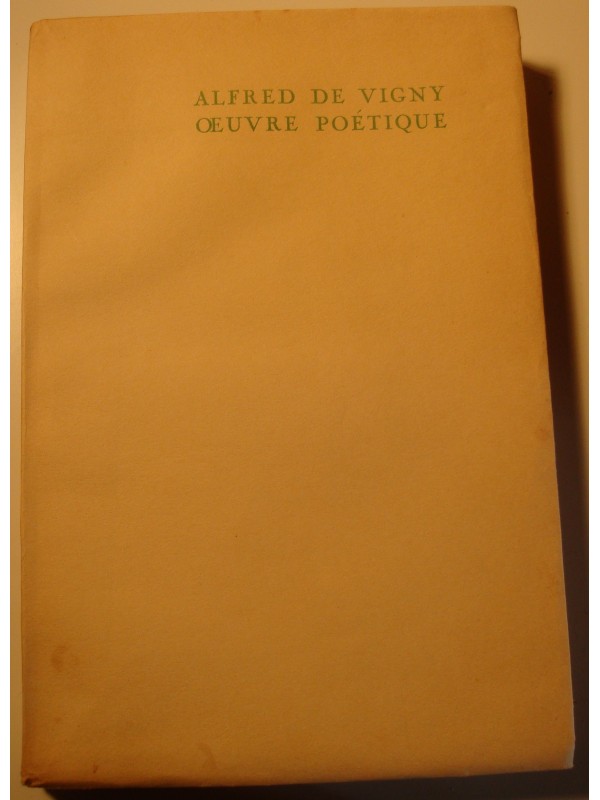 ALFRED DE VIGNY oeuvre poétique 1935 Ed. Hypérion RARE++