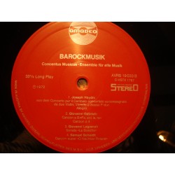 CONCENTUS MUSICUS/ENSEMBLE FUR ALTE MUSIK barockmusik LP AMADEO EX++