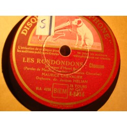 MAURICE CHEVALIER les rondondons/Jim, Jim 78T Gramophone VG+