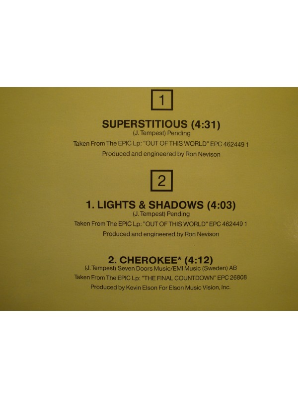 ++EUROPE superstitious/lights and shadows/cherokee MAXI 1988 CBS EX++