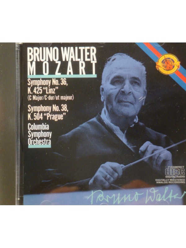 BRUNO WALTER/COLUMBIA symphony 36-38 MOZART CD 1985 CBS