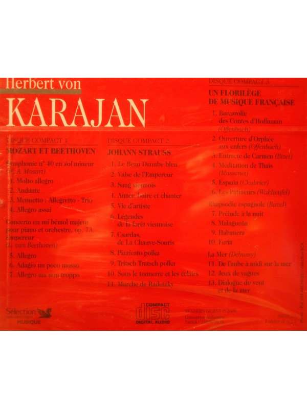KARAJAN compilation - MOZART/BEETHOVEN/STRAUSS 3CD's Box 2008 