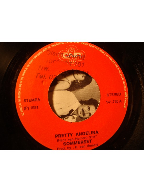 SOMMERSET pretty angelina/be my friend SP 7" 1981 CNR nl
