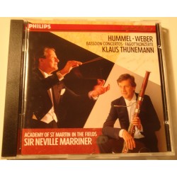 NEVILLE MARRINER/KLAUS THUNEMANN bassoon concertos - basson CD 1991 Philips