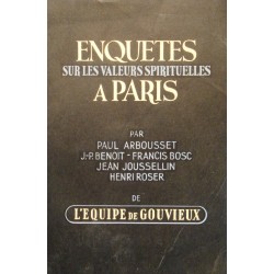 ++L'EQUIPE DE GOUVIEUX enquetes sur les valeurs spirituelles à Paris 1947 OBERLIN++