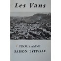 LES VANS programme saison estivale 1966 Ardèche