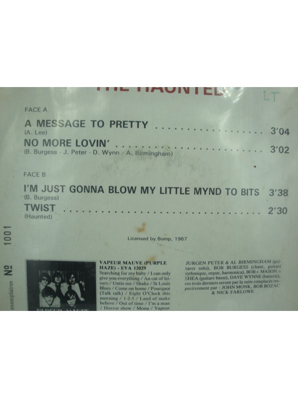 THE HAUNTED a message to pretty/no more lovin'/twist EP 7" Limité - Eva