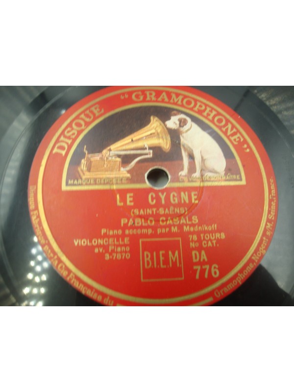 PABLO CASALS le cygne/moment musical MEDNIKOFF 78T Gramophone