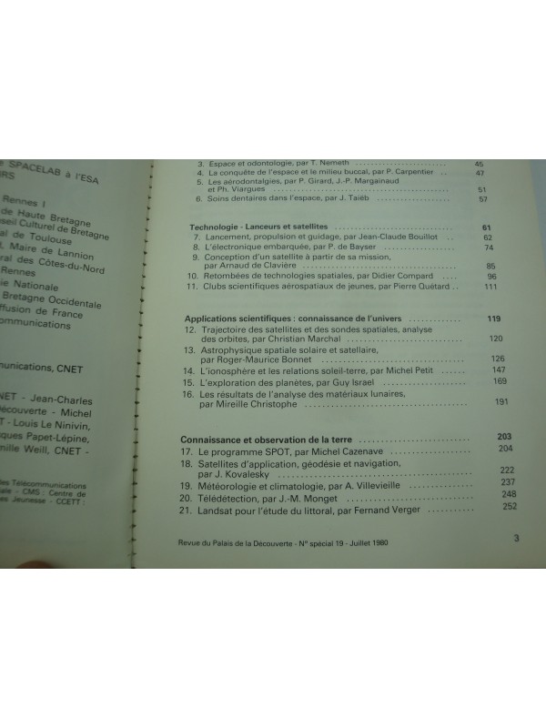 Revue PALAIS DE LA DÉCOUVERTE 19 Spécial - la conquête de l'espace 1980