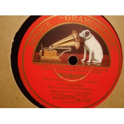 FRITZ KREISLER/RAUCHEISEN rosamunde/larghetto 78T GRAMOPHONE VG++