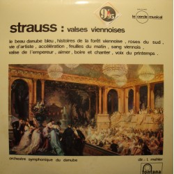 LOTHAR MEHLER/DANUBE valses STRAUSS LP FONTANA vie d'artiste VG++