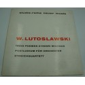 W. LUTOSLAWSKI trois poèmes d'Henri Michaux/Postludium LP Wergo 