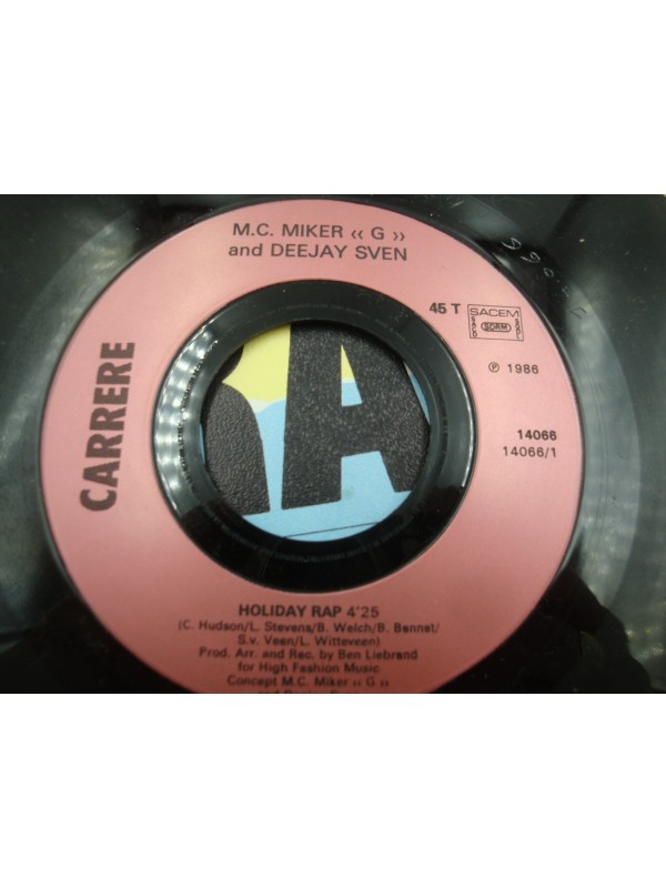 M.C. MIKER "G" and DEEJAY SVEN holiday rap/whimsical touch SP 7" 1986 Carrere