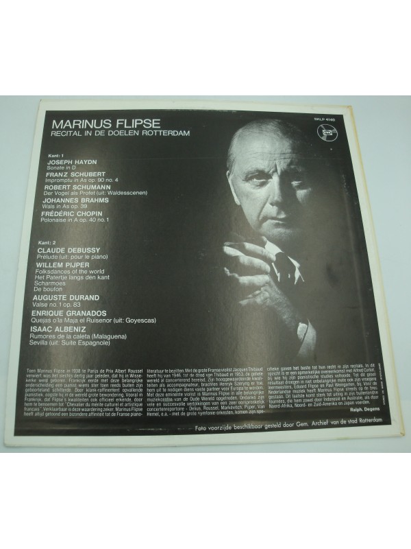 MARINUS FLIPSE recital in de doelen te Rotterdam - piano LP CNR 