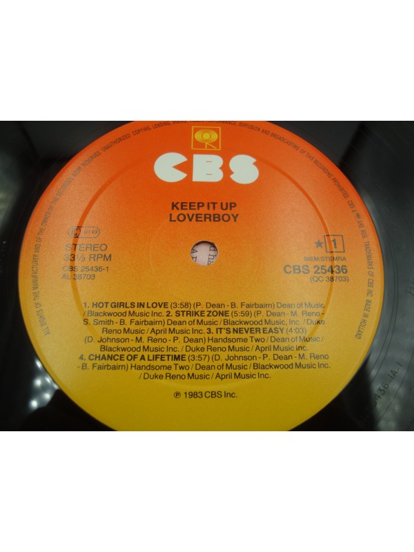 LOVERBOY keep it up LP 1983 CBS hot girls in love/queen of the broken hearts